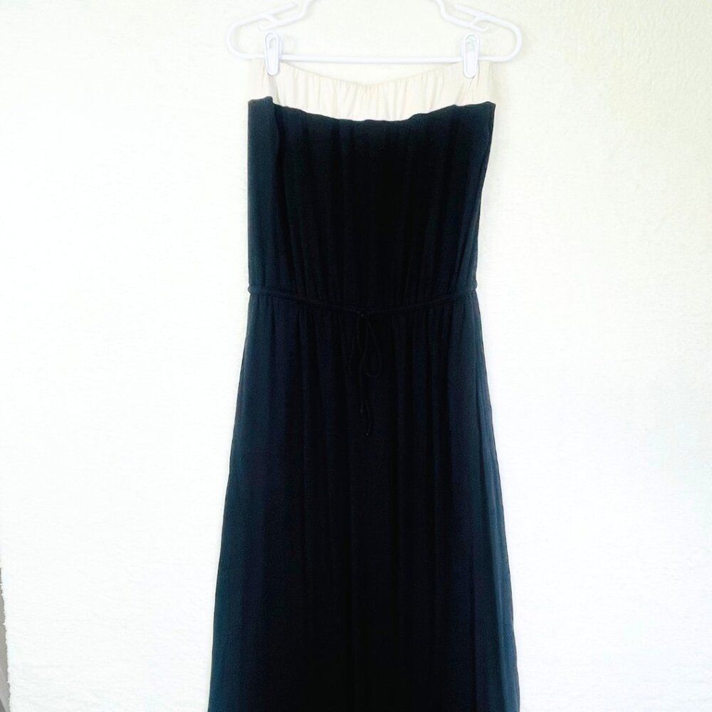 Women's Maxi Strapless Dress Black and White Size Medium - Picture 3 of 11